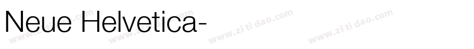 Neue Helvetica字体转换